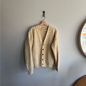 Vintage Wool Cable Knit Cardigan